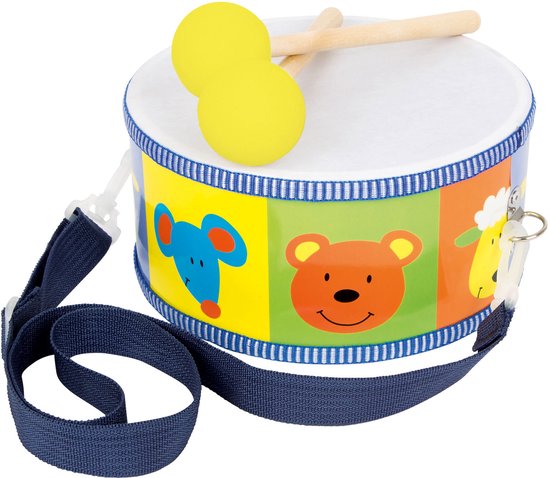Small Foot houten trommel dieren met stokken – 3-delig