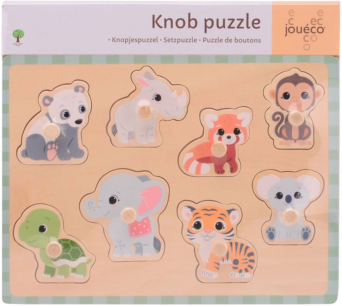 Jouéco The Wildies Family knopjespuzzel