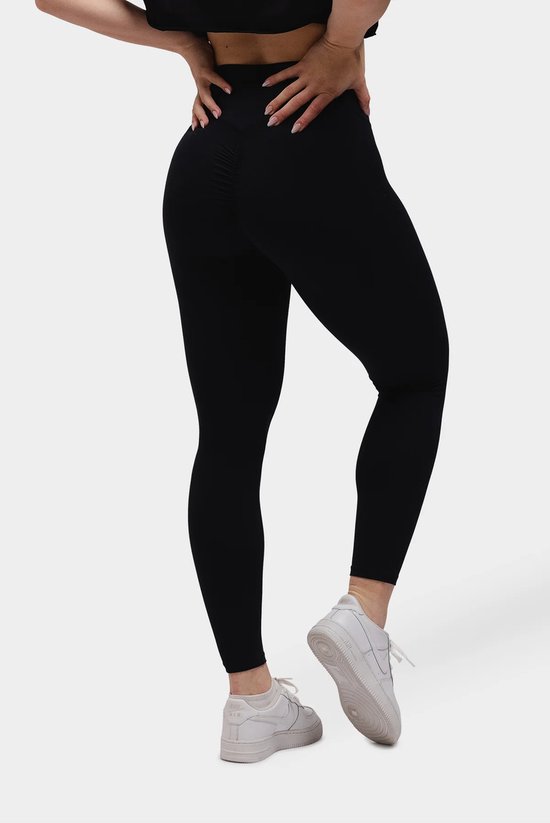 Breaking Limits Sportlegging Dames - High Waist - Bum Scrunch - Zweetafvoerend - Squatproof - Zwart - Maat M van Merkloos — afbeelding 3