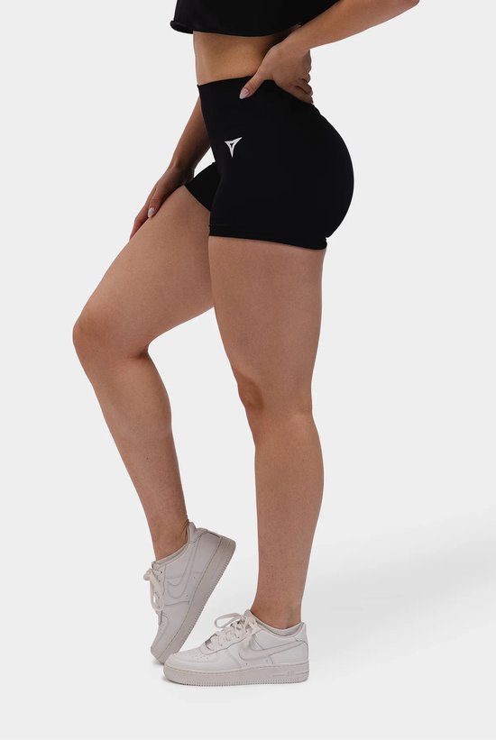 Breaking Limits Sport Short Dames - High Waist - Bum Scrunch - Zweetafvoerend - Squatproof - Zwart - Maat S van Merkloos — afbeelding 3