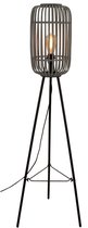 Various Woven Vloerlamp - 1-lichts - Ø45 cm - Grijs - Bamboe