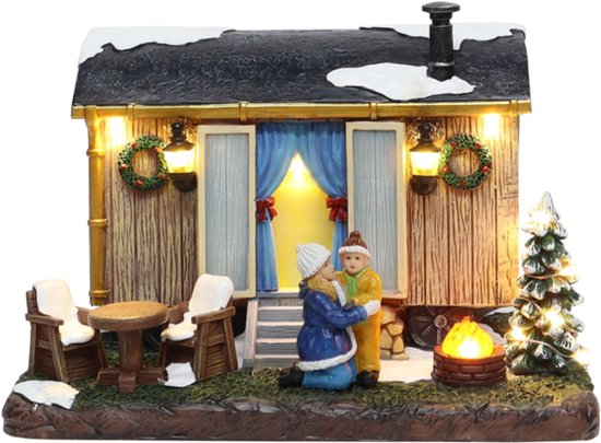 Santaville - Residential Caravan with LED Polyresin 20cm