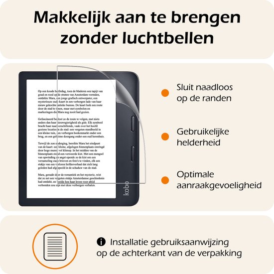 Screenprotector - Folie Geschikt voor Kobo Libra 2 Screenprotector Bescherm Folie Screen Protector Folie Telefoon - 3 PACK van Merkloos — afbeelding 5