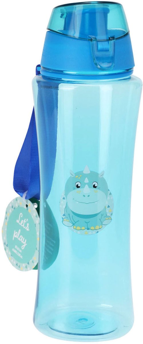 Sportfles dino drinkfles 650ml multicolor voor kinderen.