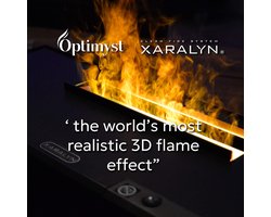 Xaralyn Waterdamphaard - Opti-Myst Cassette 400 P - met vlakke bovenplaat - met afstandsbediening - elektrische haard - inbouwhaard met waterdamp - vlamhoogte aanpasbaar