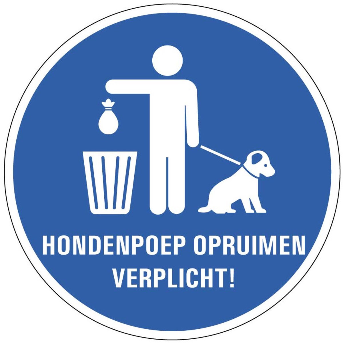 Opruimplicht sticker 400 mm