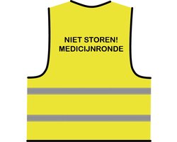 Medicatie hesje geel - veiligheidshesjes - one size maat - reflecterend