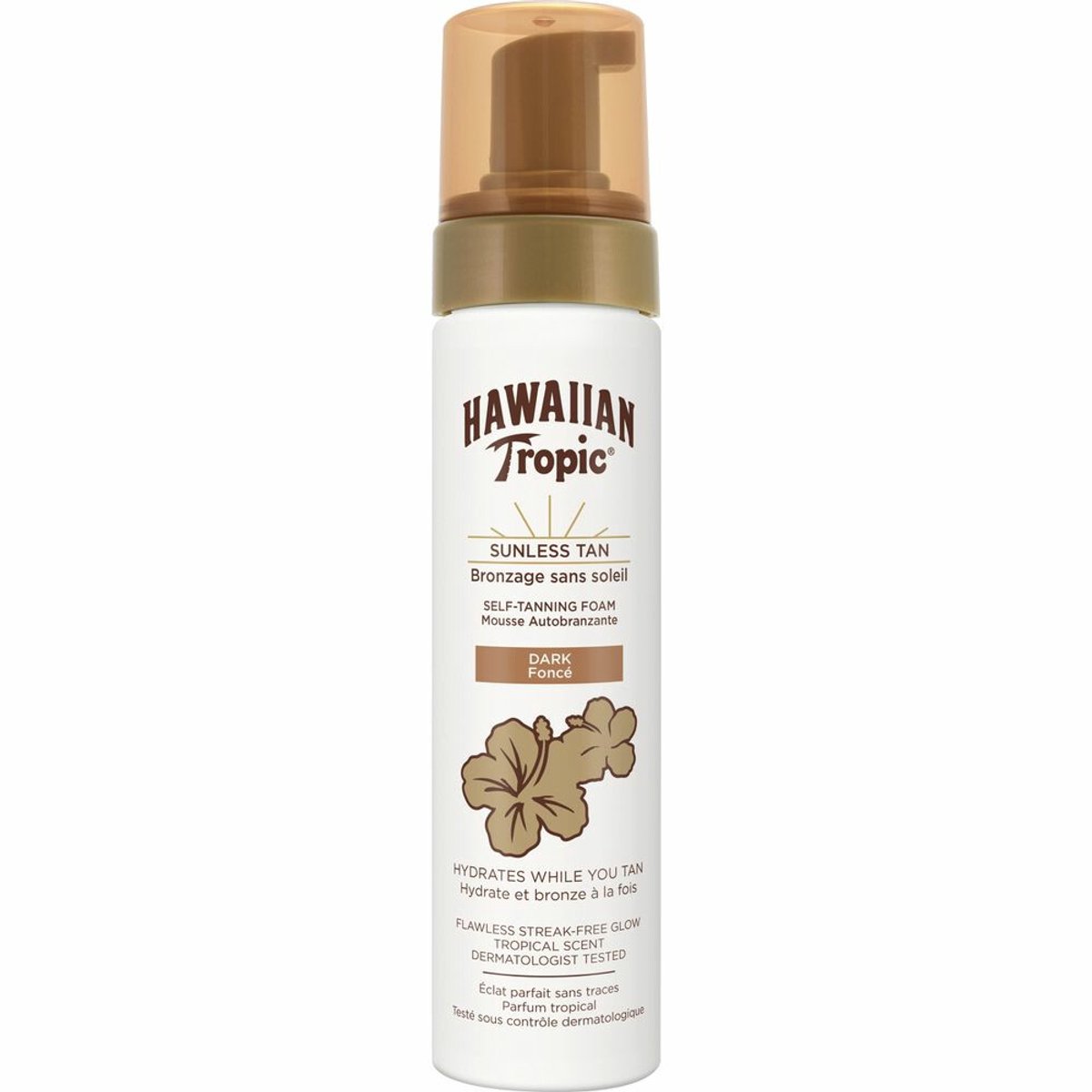 Hawaiian Tropic Sunless Tan Foam Dark - 3 x 200 ml - Voordeelverpakking