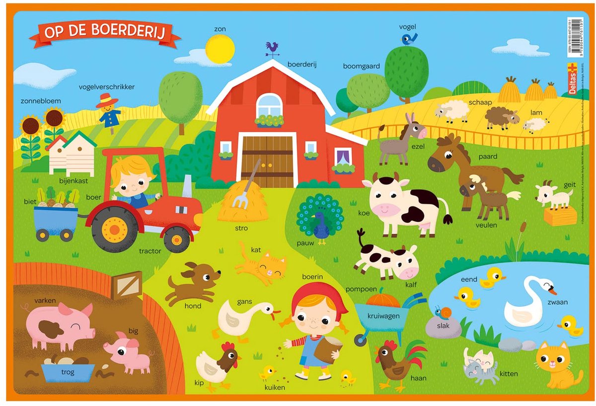 Deltas onderleggers - Op de boerderij