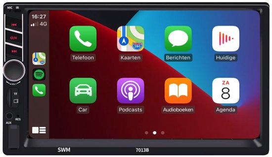 2-DIN autoradio | 7 inch touchscreen | Apple CarPlay & Android Auto | Bluetooth & USB | Inclusief achteruitrijcamera | DNG-CP69