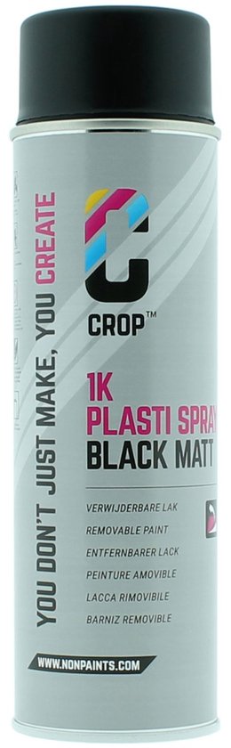 CROP Plastic Dip Spray NOIR MAT aérosol 500 ml - Plasti Dip - Plastidip - Spray caoutchouc