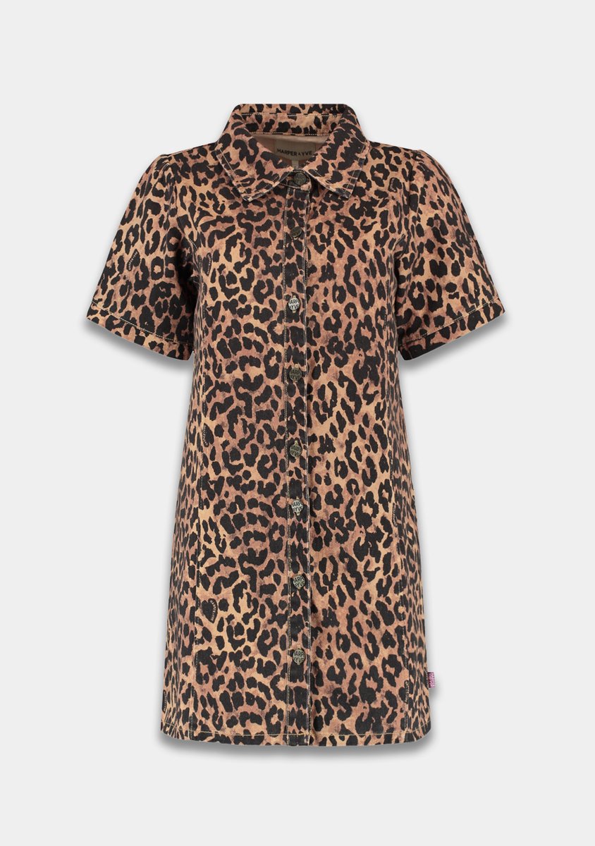 Harper & Yve Sarah-dr Dames - Jurk - Bruin - Maat XS