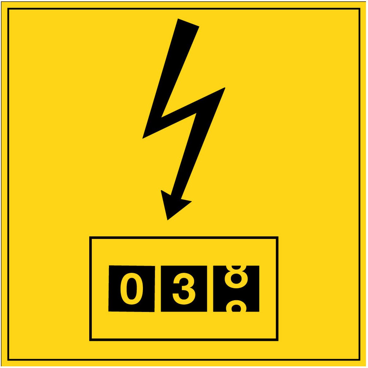 Elektrameter sticker 400 x 400 mm