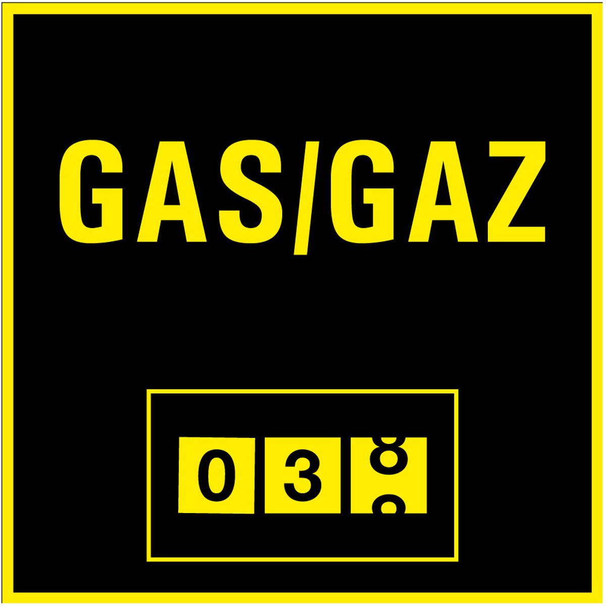 Gasmeter sticker 400 x 400 mm