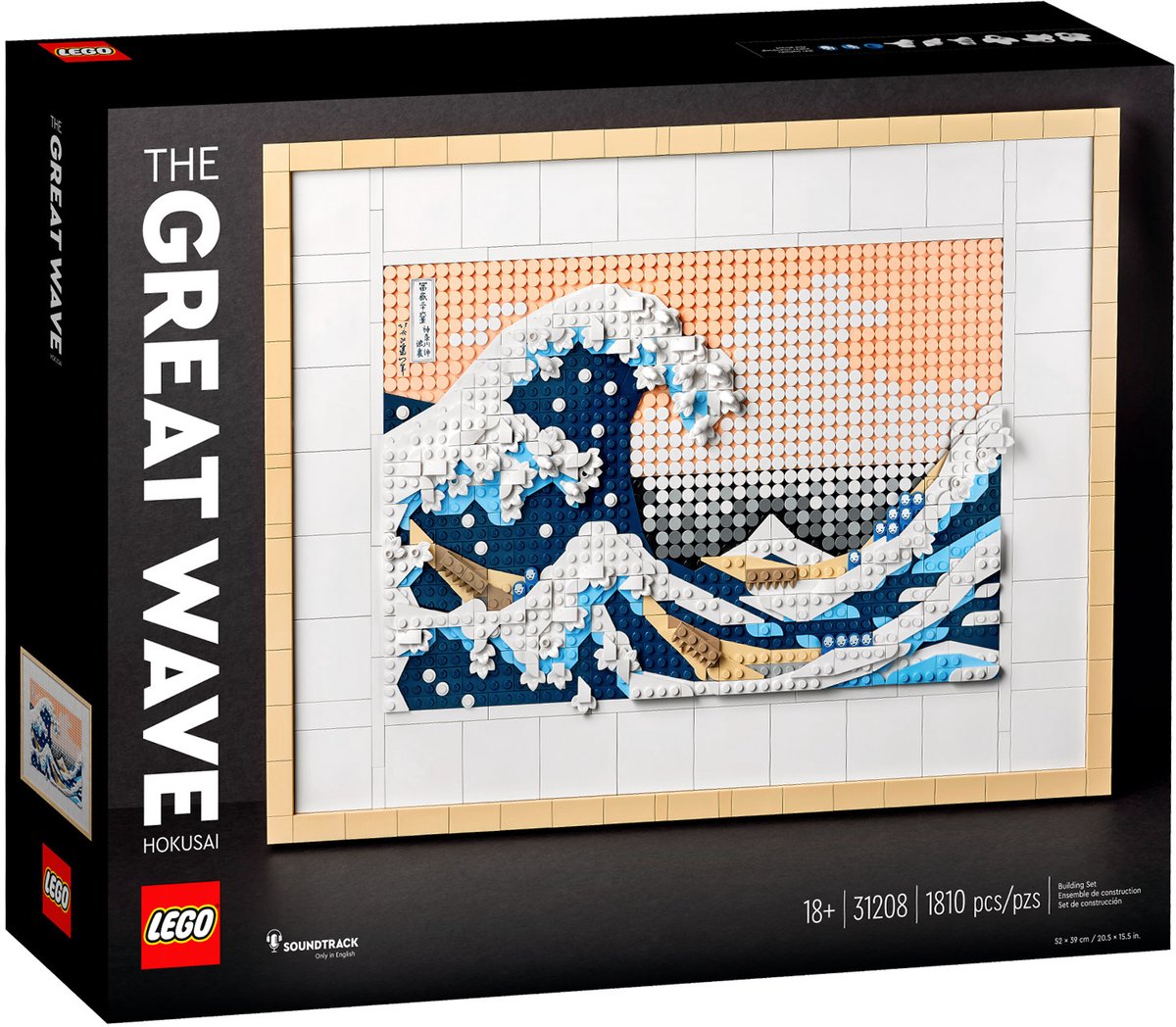 LEGO Art Hokusai – De grote golf, 3D Wanddecoratie Knutselpakket voor Volwassenen - 31208 — afbeelding 2