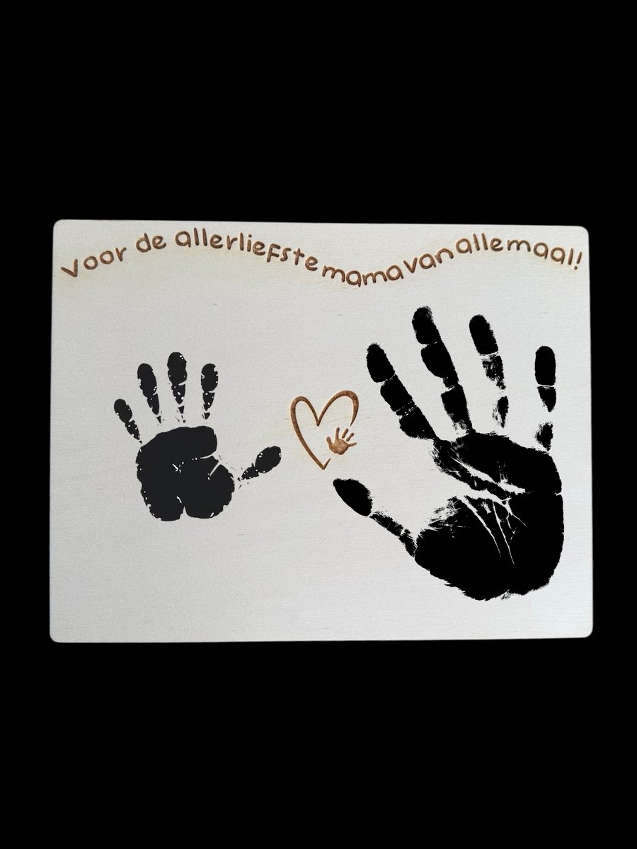 Vingerverf plankje - Moederdag cadeautje - Moederdag cadeau voor mama - Moederdag geschenkset - Moederdag - Moederdagcadeau - Moederdag - Moederdag kado - Cadeau moeder - Cadeau mama - Verjaardag mama - Moederdag pakket - Cadeau mama verjaardag