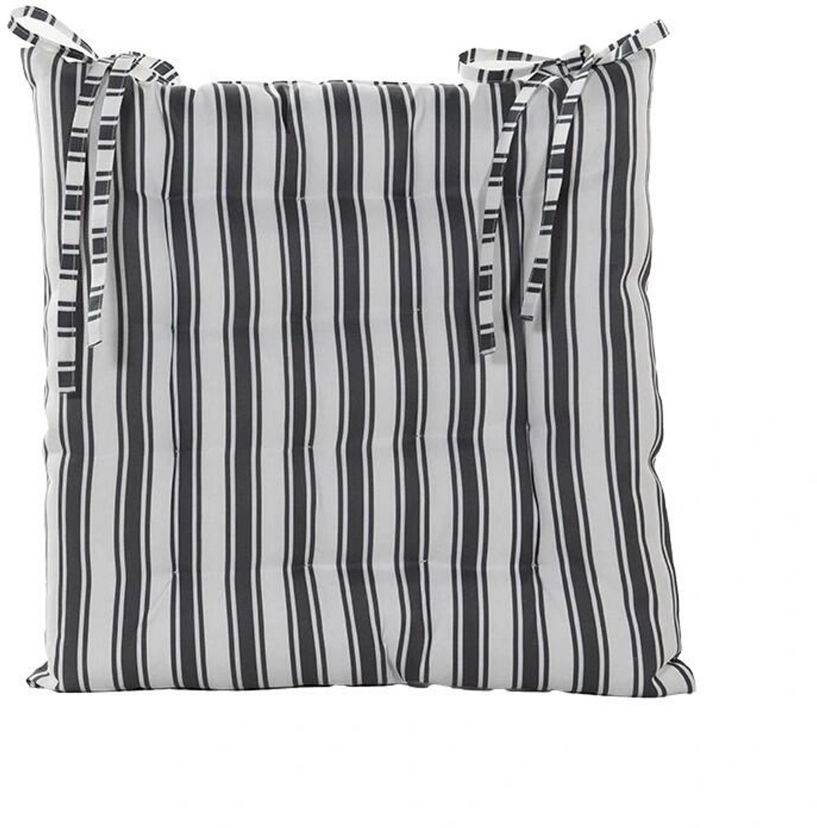 Annas collection - Stoelkussen 38x38 cm Antraciet Streep