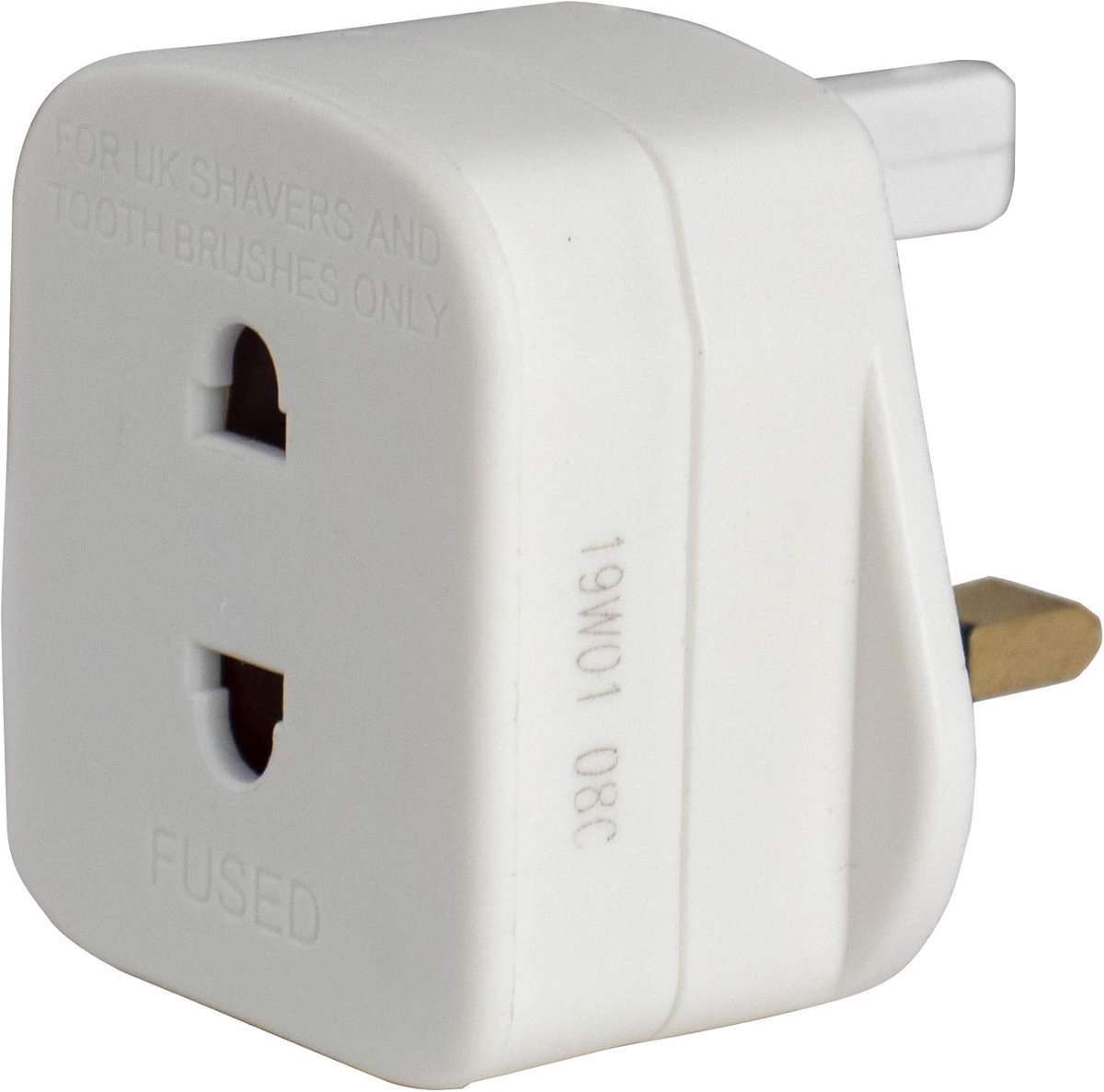Adapter voor Elektrisch Scheerapparaat - Compacte 3-pins Stekker, 50 x 48 x 46 mm