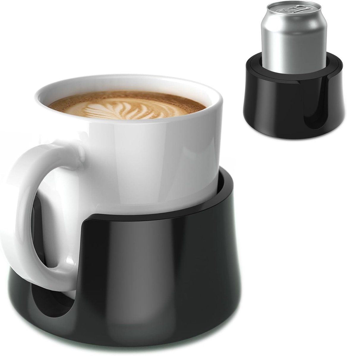 TableCoaster – Anti-lek bekerhouder – Voor bureau en tafel - 1 stuk - Jet Black - Siliconen