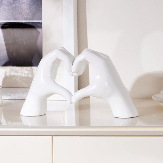 Modern Abstract Beeld Van Knuffelend Koppel In Hars – Elegante Decorat Voor Woonkamer  Slaapkamer Of Kantoor 1
