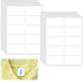 Zelfklevende naamstickers - kleding en textiel - 50 stuks - 15 x 30 mm