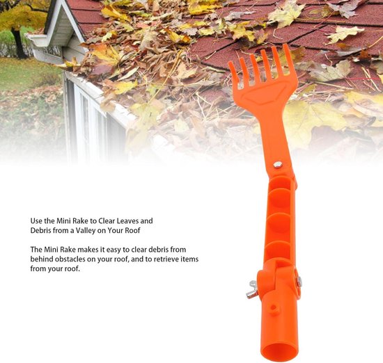 Goothark | Dakgotenreinigingshark vanaf de grond, dakgoten reinigingsgereedschap, gootreinigingsgereedschap - draaibare handgreep, kleine hark, multifunctioneel gereedschap voor daken, goten en