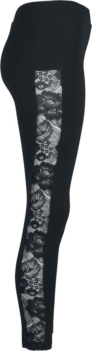 Urban Classics Lace Striped Dames Legging – M Zwart