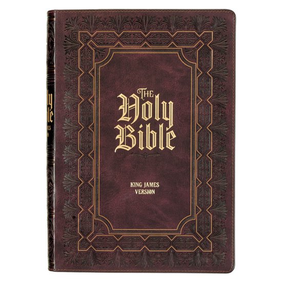 KJV Holy Bible, Super Giant Print Faux Leather Red Letter Edition ...