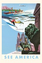 Pocket Sized - Found Image Press Journals- Vintage Journal Travel Poster