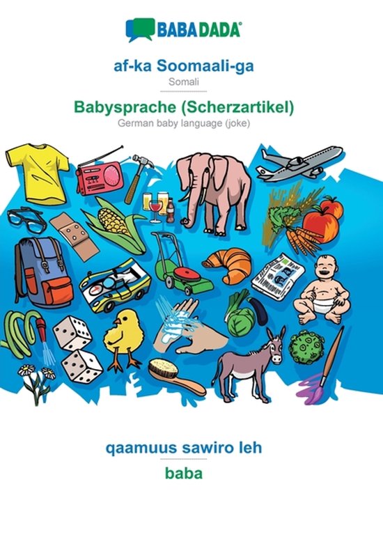 af-ka Soomaali-ga - Babysprache (Scherzartikel), qaamuus sawiro leh ...