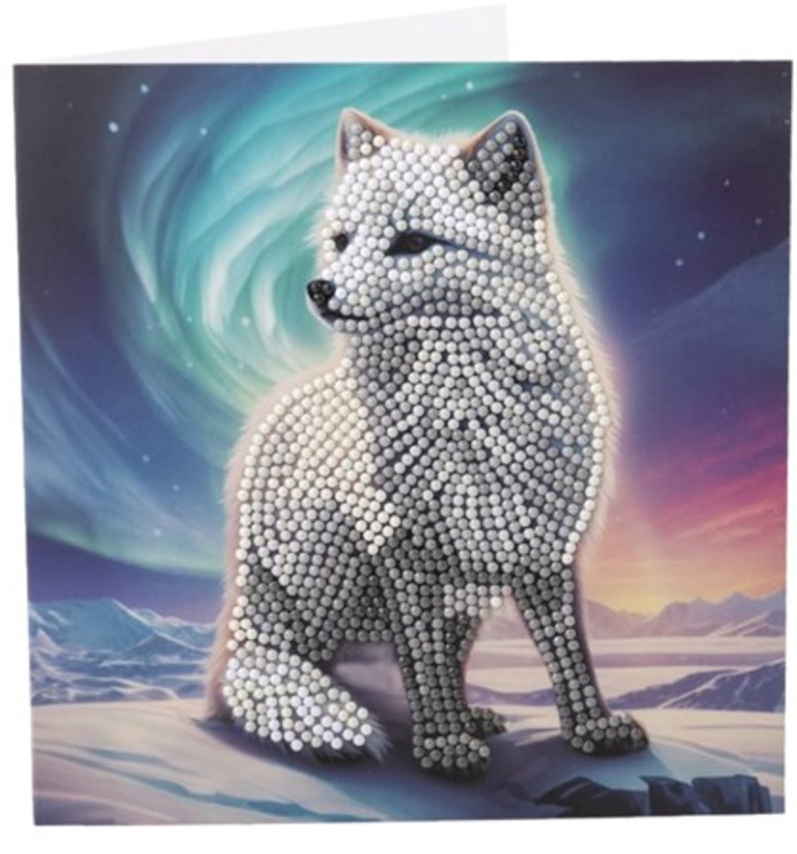 Crystal Card Kit ® Aurora the fox (18x18 cm)