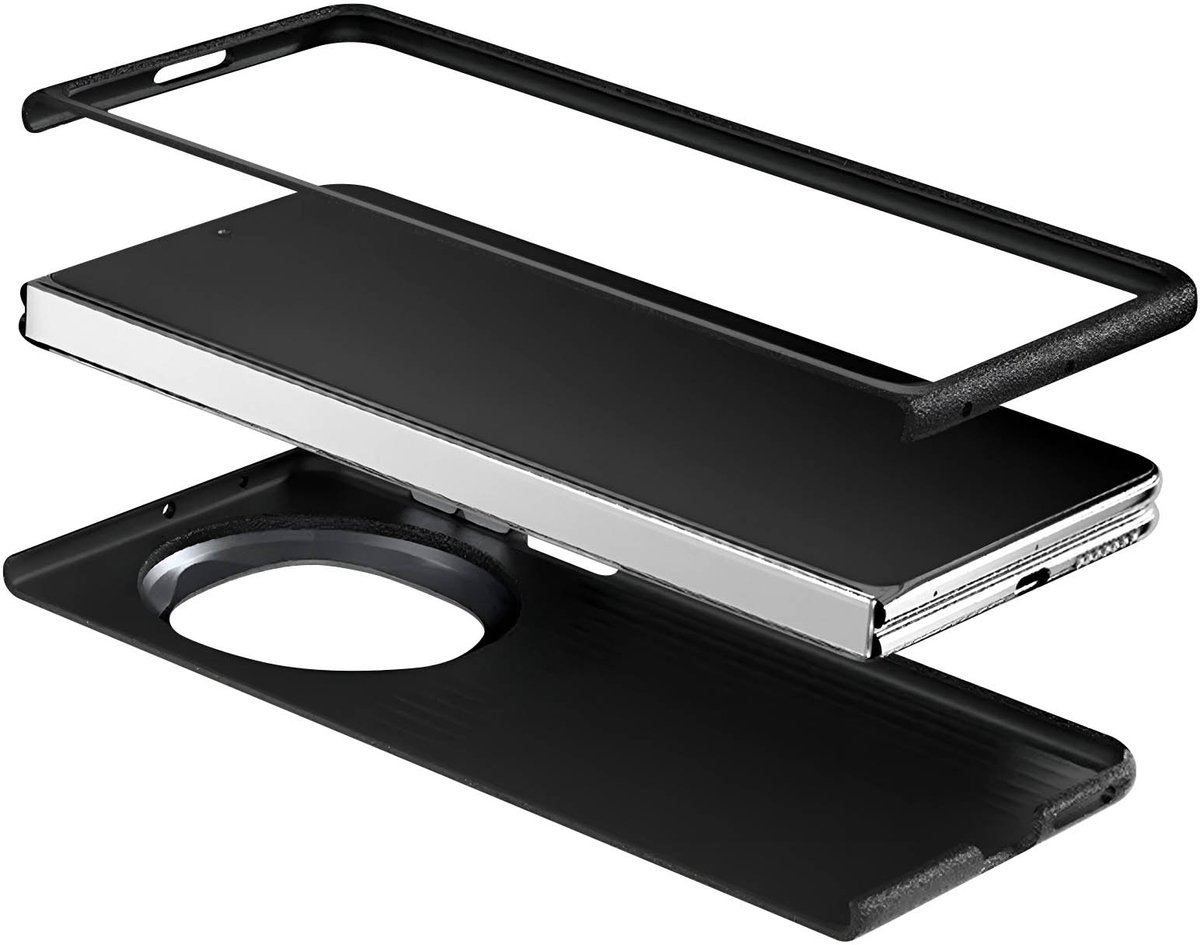 ABEEL, MagSafe Hoesje voor Huawei Mate X6 Antislip Carbon, Zwart