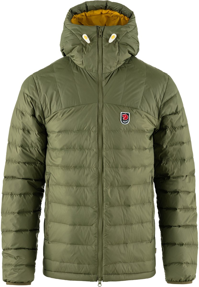 Fjällräven Expedition Pack Down Hoodie M -mustard Wintersport Jassen Winterjassen Groen