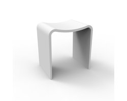 Zeza Solid Douchekruk - 40x30x43cm - solid surface - mat wit