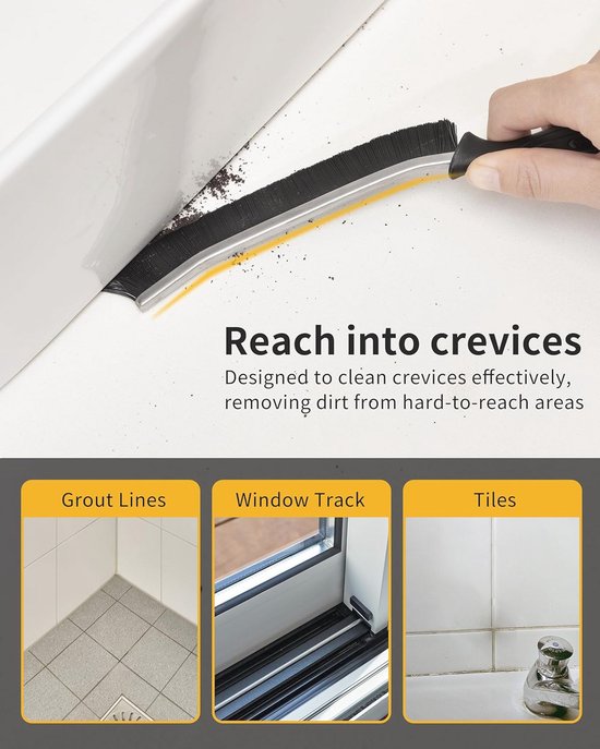 Spleetborstel voor effectieve reiniging - Multifunctionele voegenborstel voor badkamer, keuken en meer - 5 stuks van Nirox — afbeelding 4