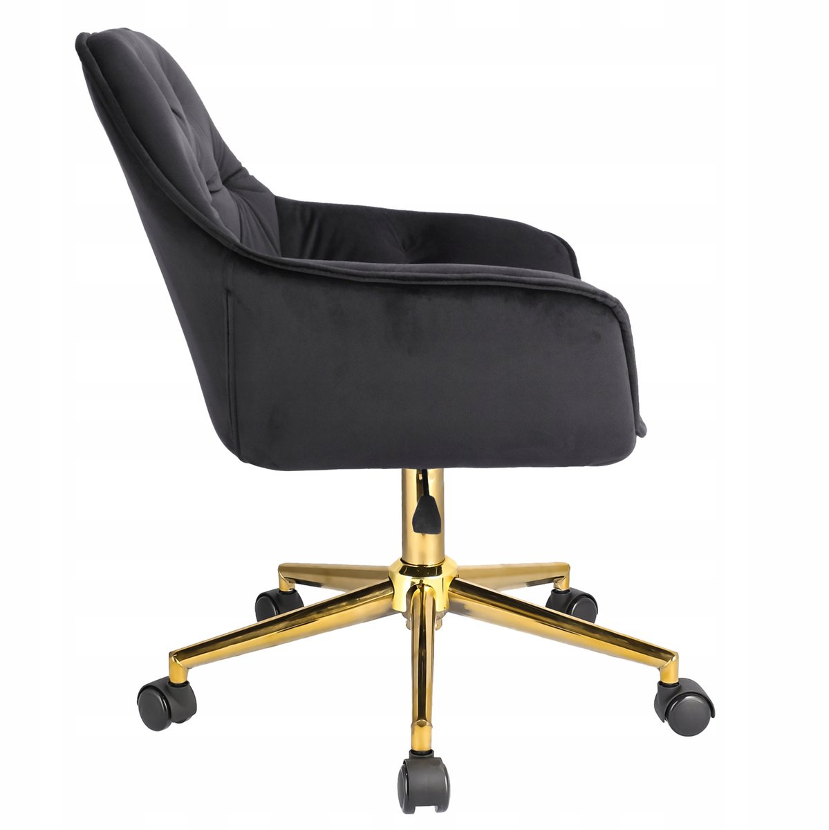 LARGO fauteuil zwart op gouden voet