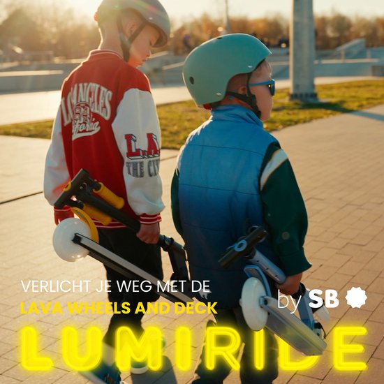 KOMFOTTEU Kinderstep met 2 led-wielen en rem, inklapbaar skateboard met
