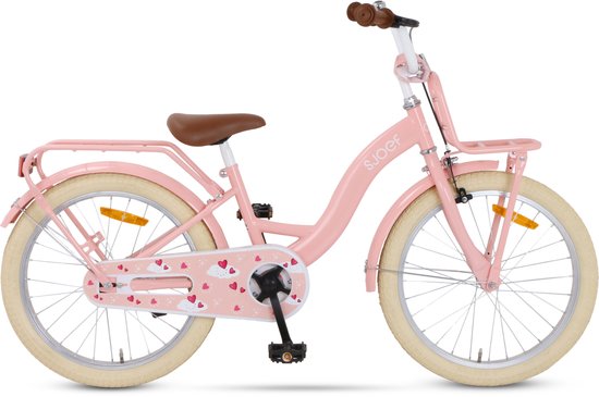 SJOEF Classic Meisjesfiets 20 inch Roze | Kinderfiets 6, 7 & 8 jaar | Kledingmaat 118-128 | Fiets 20 inch