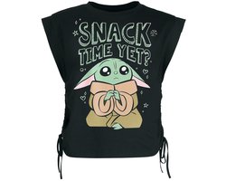 Star Wars Grogu - Snack Time Yet? Dames Top - zwart - L