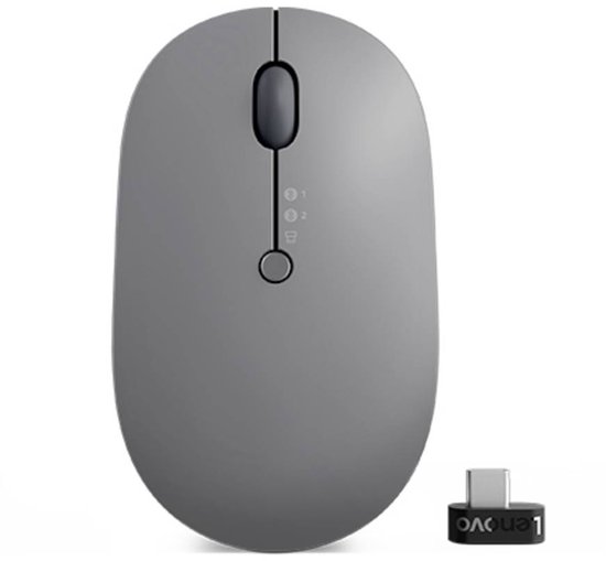 Lenovo Go Wireless Multi Device muis Ambidextrous RF Wireless + Bluetooth + USB Type-A Optisch 2400 DPI
