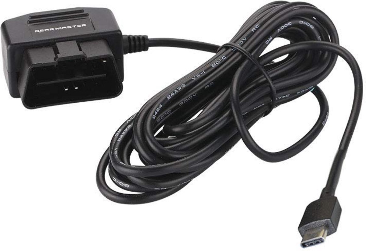 Auto Dashcam OBD Kabel met Dual Mode en 24/7 Bewaking - USB-C