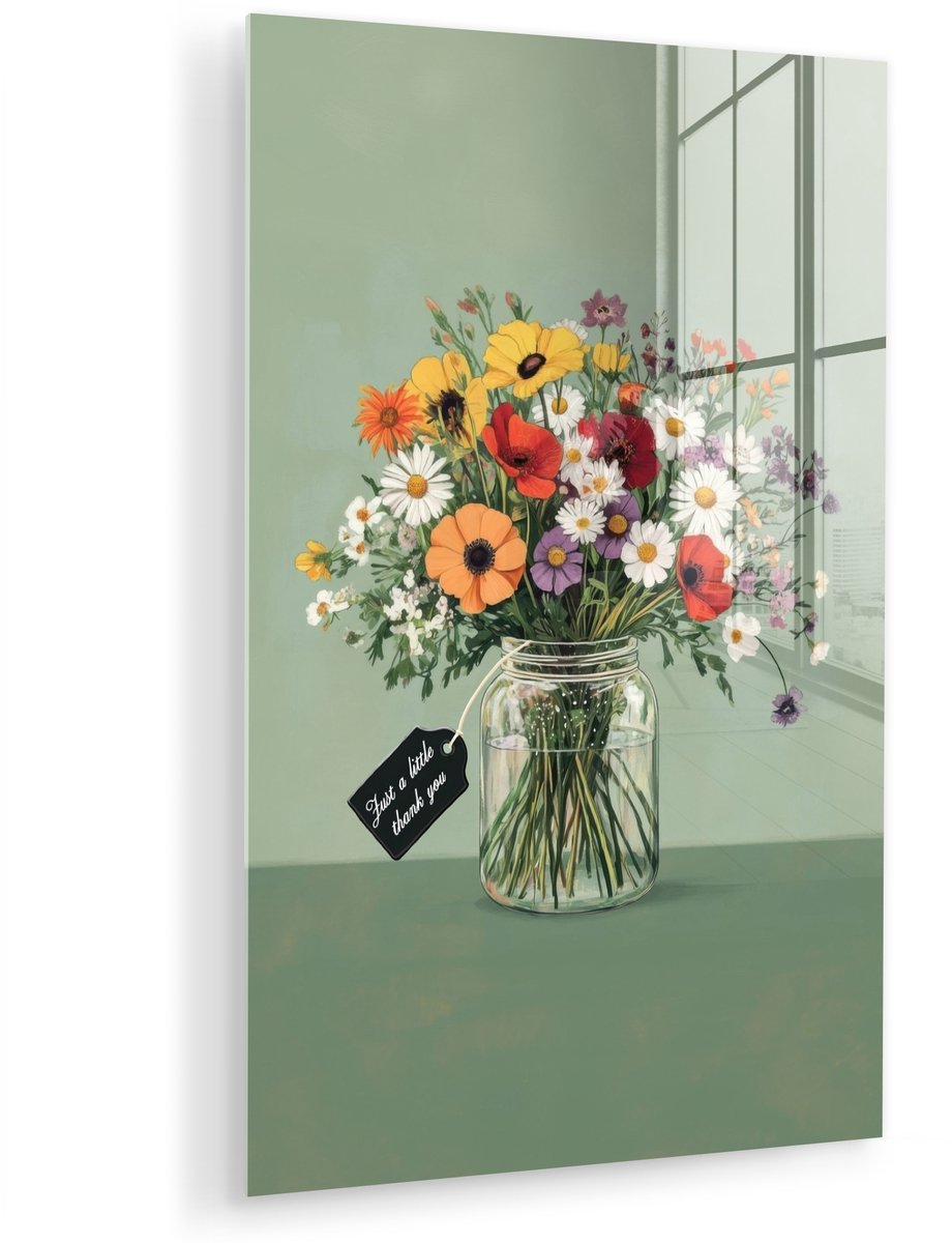 Bloemen - Vaas - Kaartje