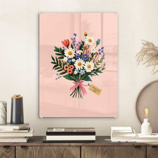 Marguerites - Bouquet - Nœud - Rose