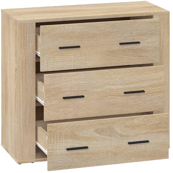 vidaXL Buffet 80x33x70 cm Bois d'ingénierie Chêne Sonoma - Buffet - Commodes - Armoire - Armoire murale