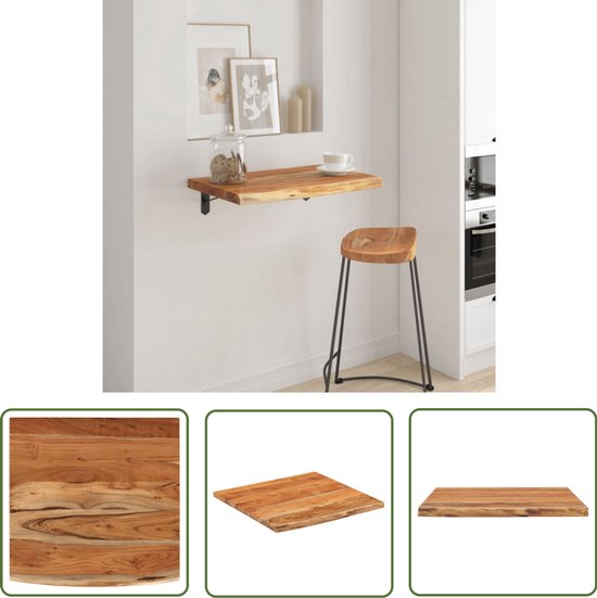 Naturelkleurige VidaXL Wandschap rechthoekig natuurlijke rand 90x30x2,5