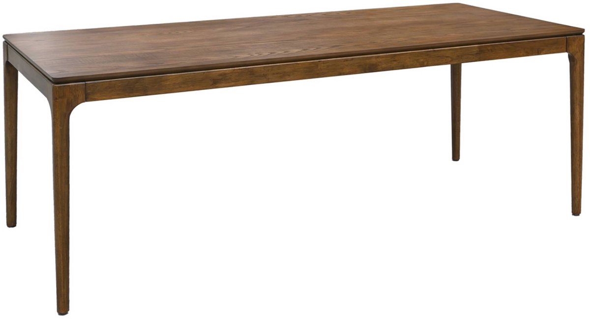 sweeek - Rechthoekige eettafel van rubberhout en essenhout fineer 8 plaatsen - elena