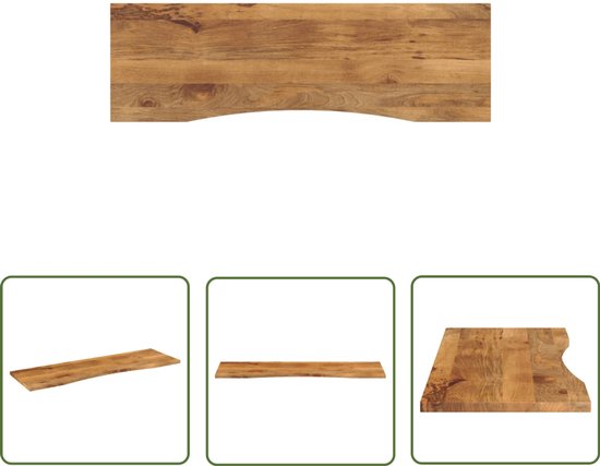 The Living Store Bureaublad met ronding 160x50x2,5 cm ... - Bol