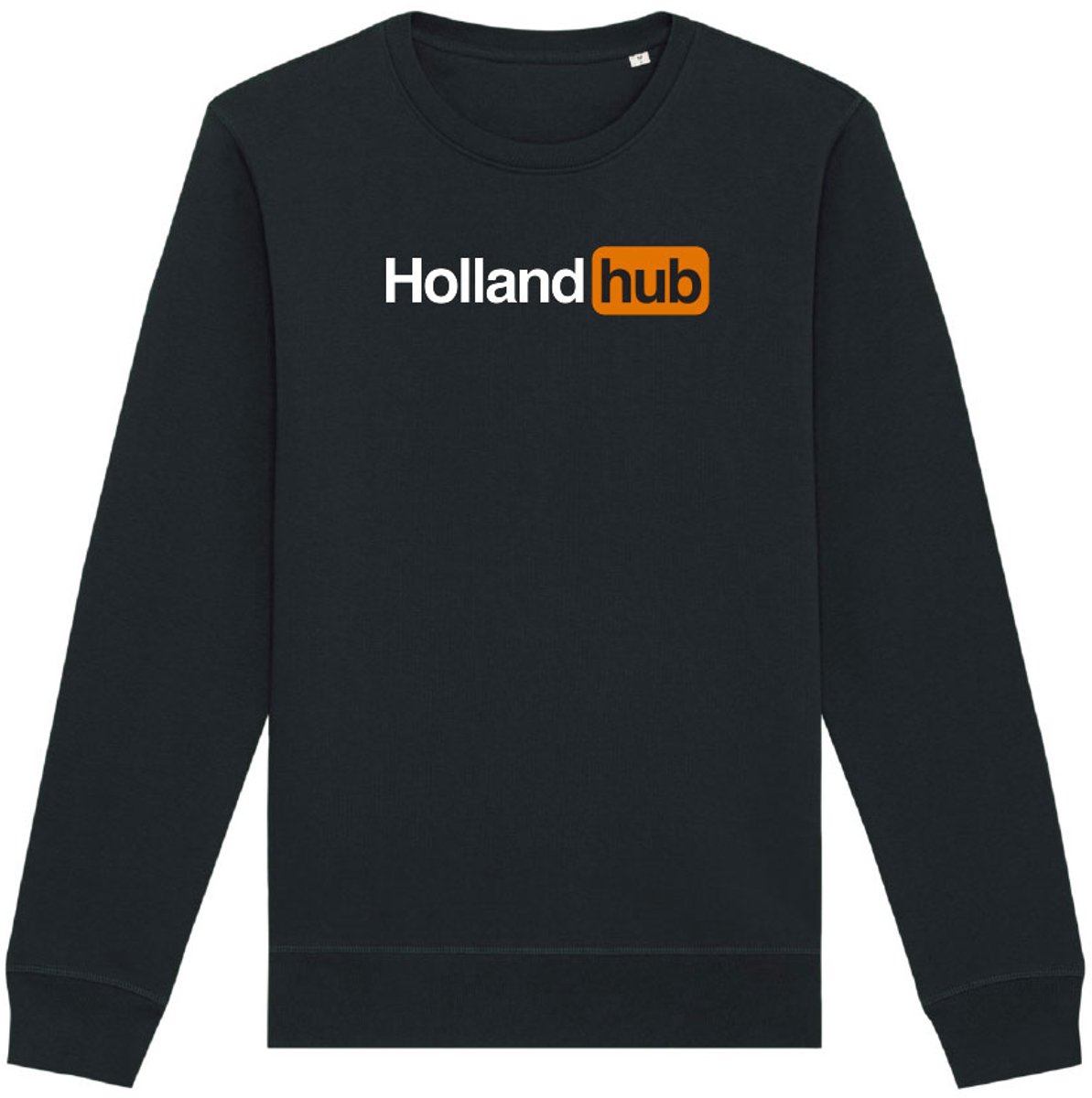 Sweater zwart S - Holland Hub - soBAD. - Koningsdag - Unisex - Oranje - Voetbal - Nederland