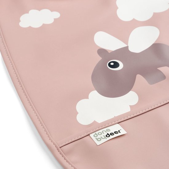 Done by Deer slabbetje happy clouds - roze van Done by Deer — afbeelding 4