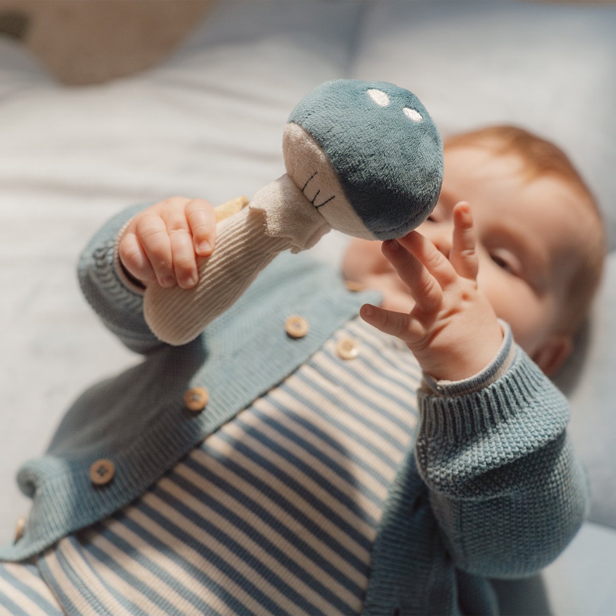 Little Dutch Rammelaar Paddenstoel - Forest Friends - baby speelgoed - grijp baby speelgoed — afbeelding 7